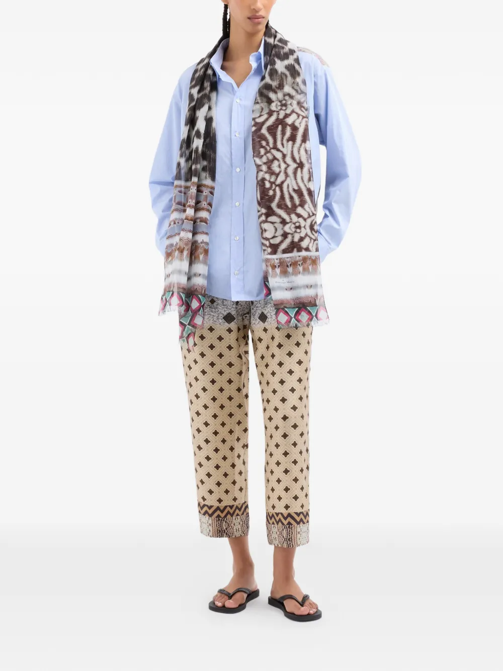Pierre-Louis Mascia Alorhi shirt met print en borstzak Blauw