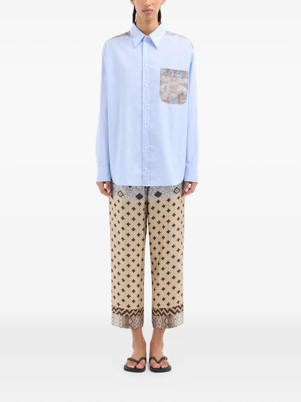 Pierre-Louis Mascia Alorhi shirt met print en borstzak Blauw