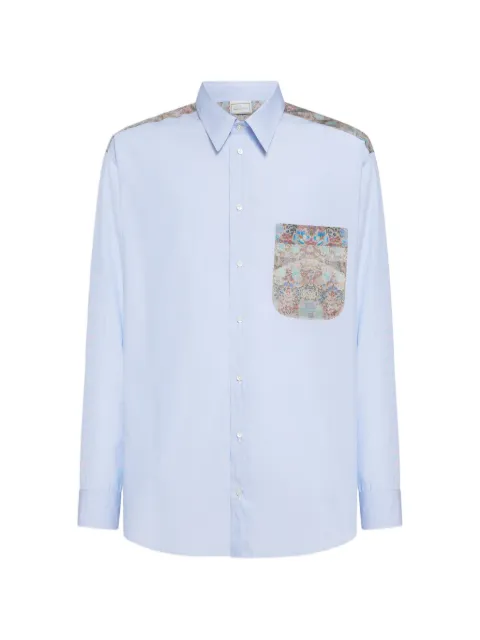Pierre-Louis Mascia Alorhi tapestry-print chest-pocket shirt