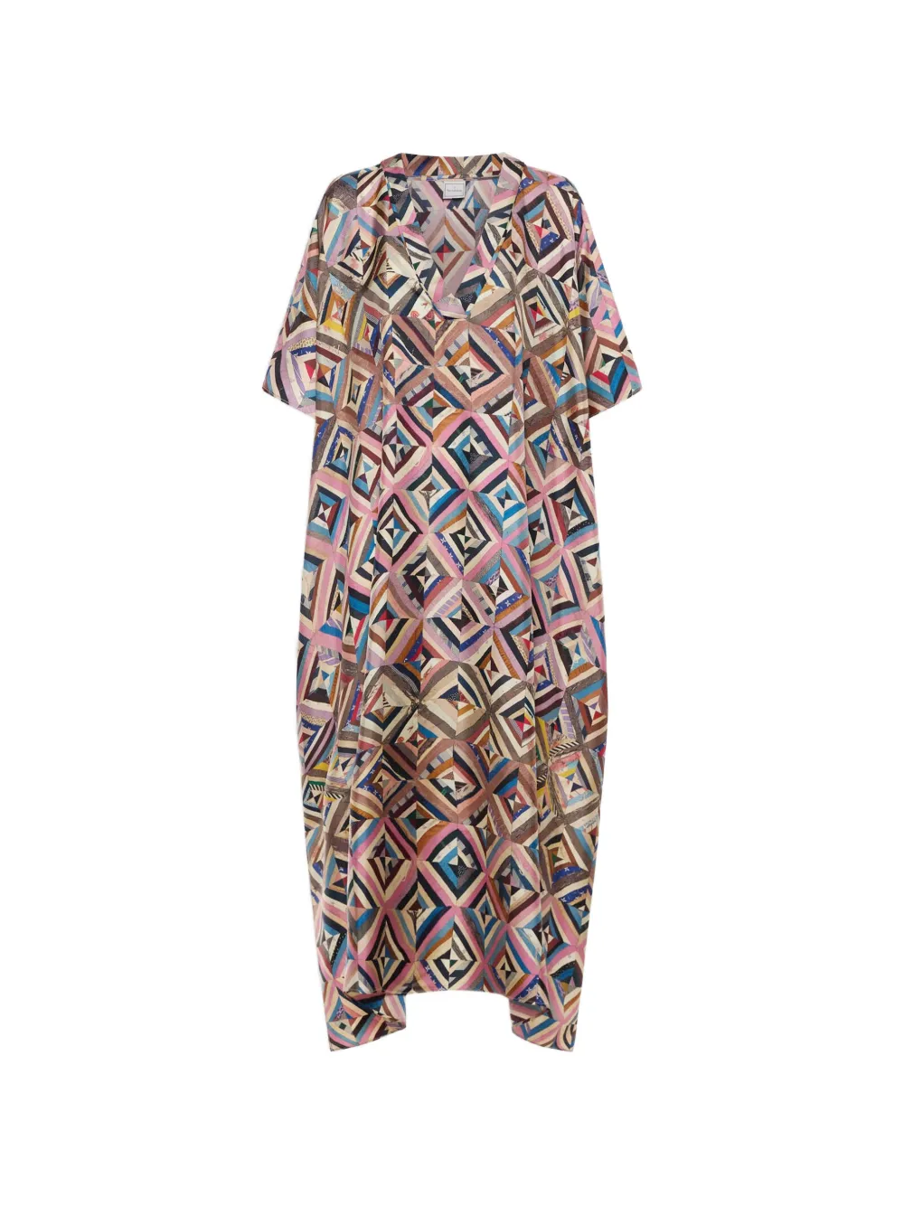 Pierre-Louis Mascia geometric-pattern kaftan - Rosa