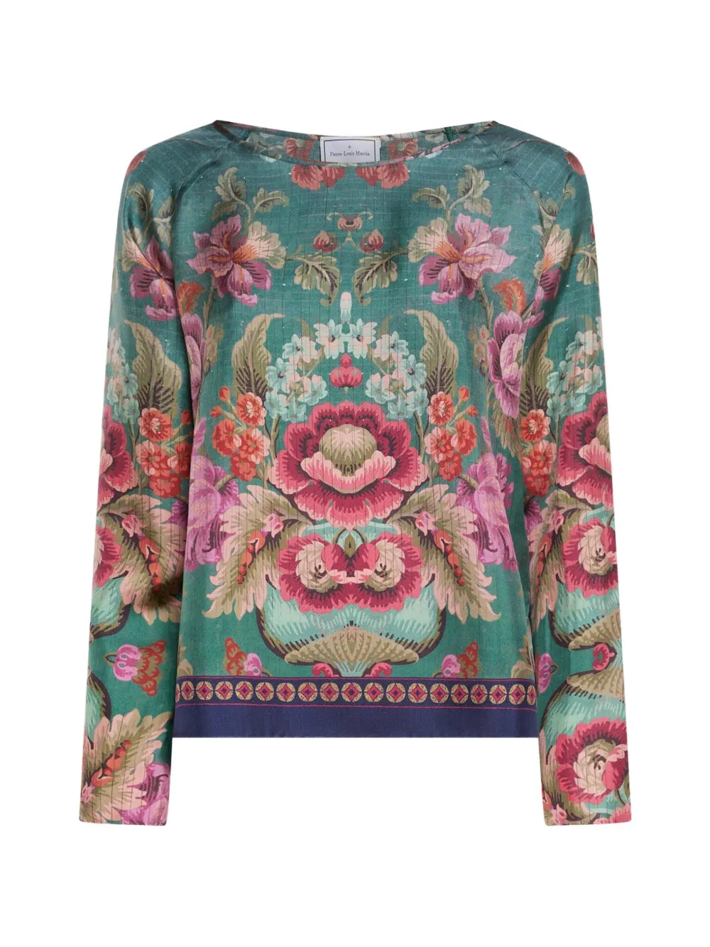 Pierre-Louis Mascia Blusa Aloe a fiori - Verde