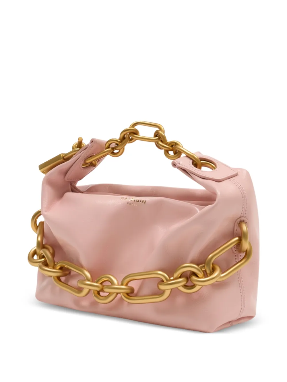  Balmain Mini Sync Chain Leather Tote Bag - Pink 