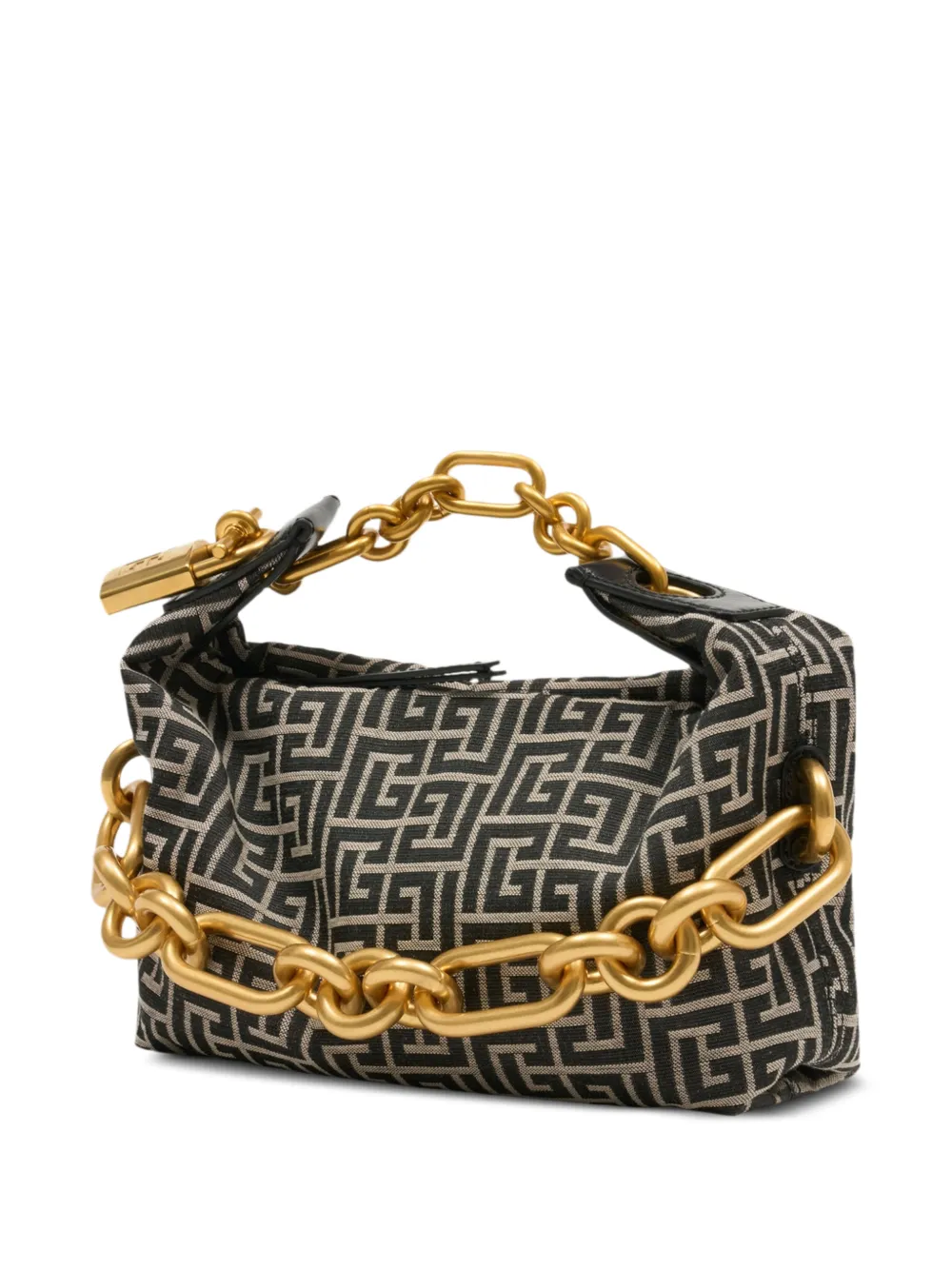  Balmain Mini Sync Chain Tote Bag - Black 