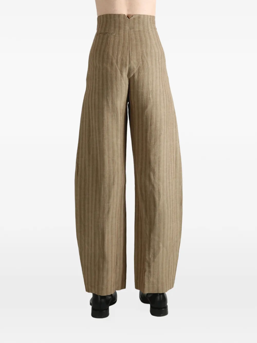 Cortana Edith Striped Trousers in Neutrals, view 4