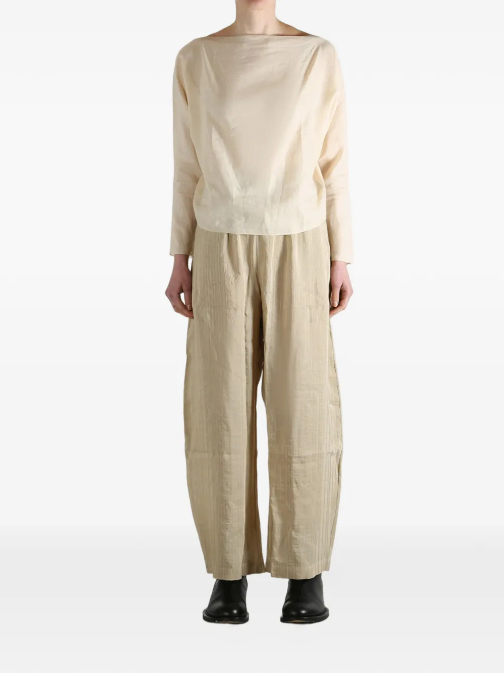  Cortana Boat Neck Top - Neutrals 