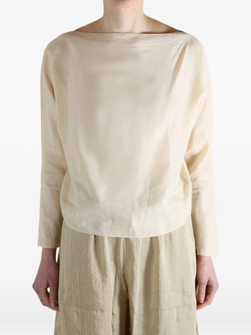  Cortana Boat Neck Top - Neutrals 