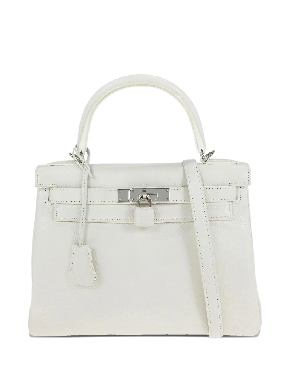 Hermès Pre-Owned Borsa tote Kelly Retourne 28 in pelle 2025 - Bianco