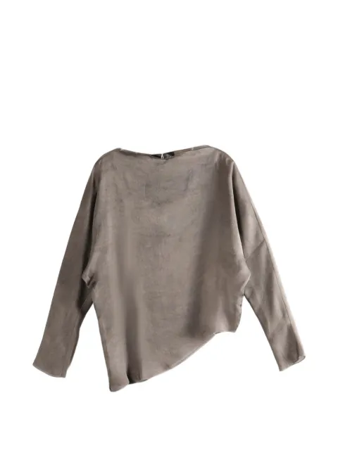 Cortana asymmetric long-sleeve top