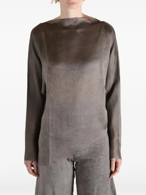 Cortana asymmetric long-sleeve top