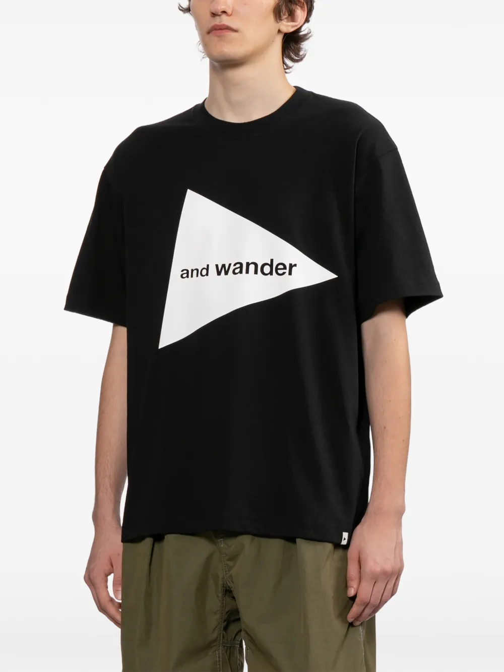 and Wander T-shirt met logo Zwart
