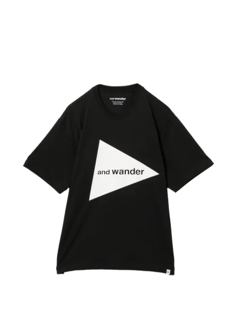 and Wander black logo T-shirt