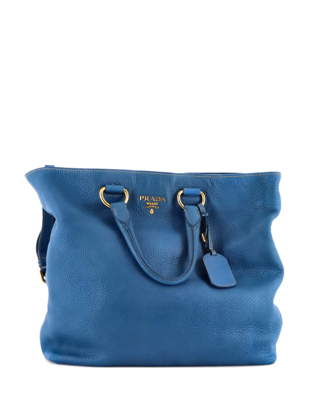 Prada Pre-Owned Convertible Shopper Vitello Daino Large tote bag - Blu