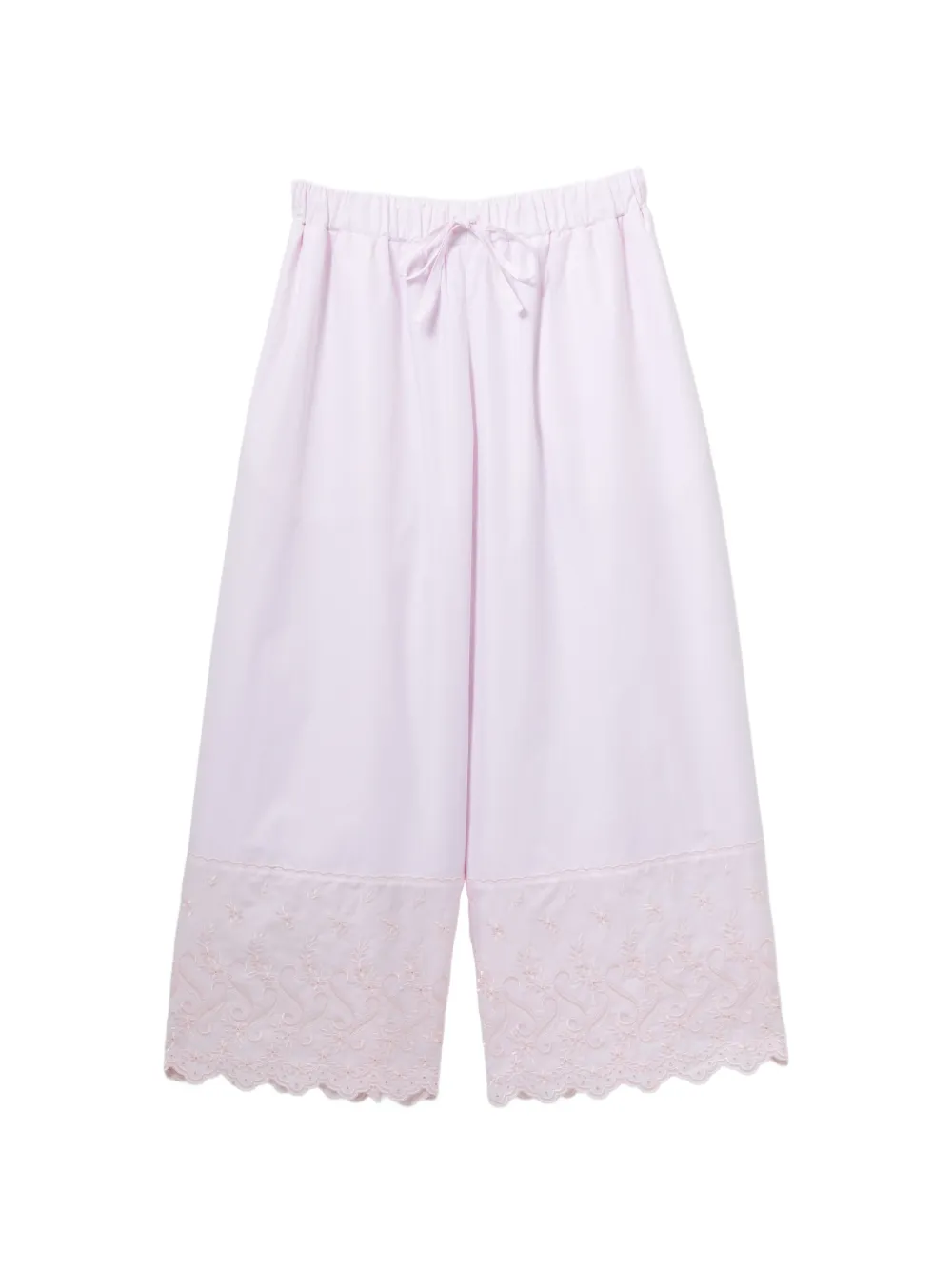 Simone Rocha Embroidered Cropped Trousers In Pink
