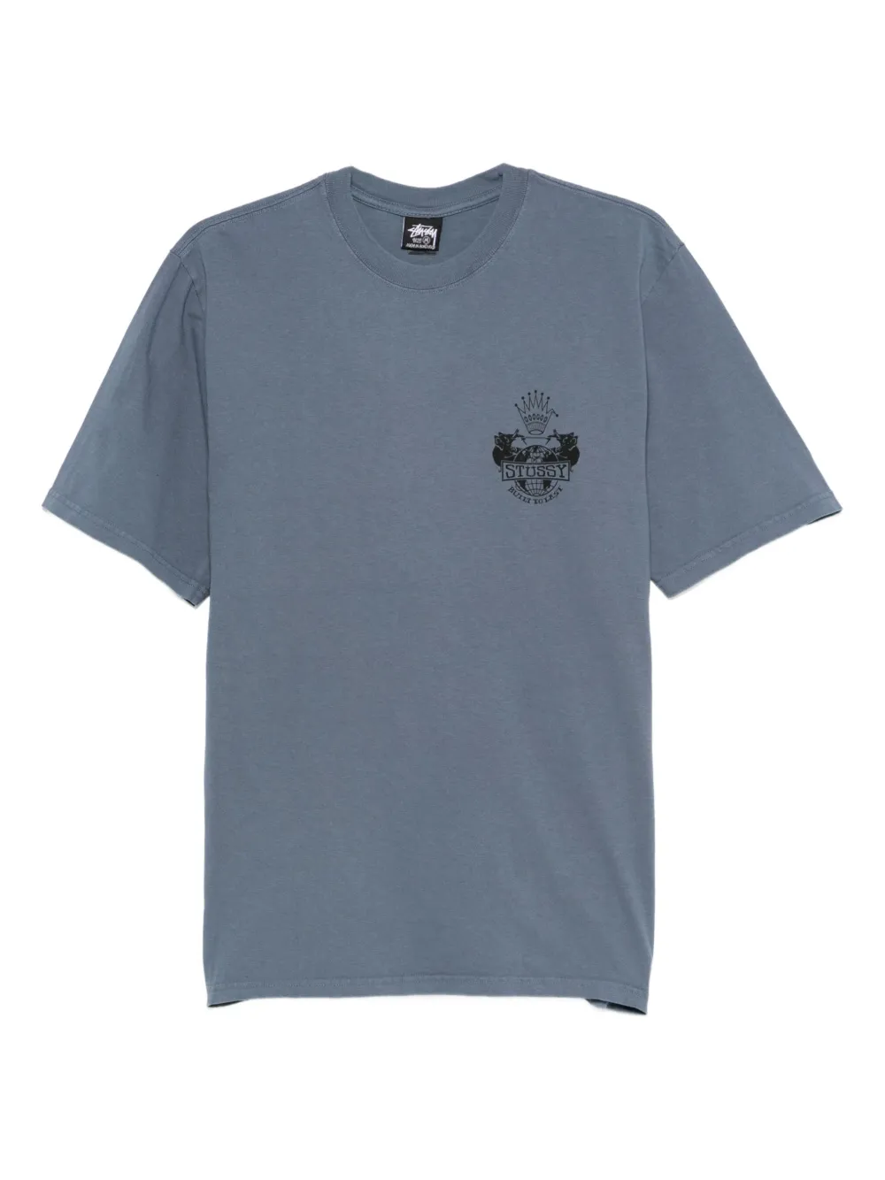Stüssy T-shirt Built To Last Pig Dyed - Blu