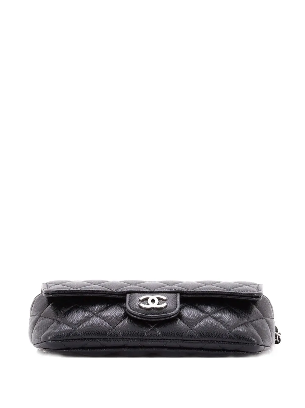 CHANEL Pre-Owned Classic Sunglasses Case with Chain Quilted Caviar clutch bag - Nero