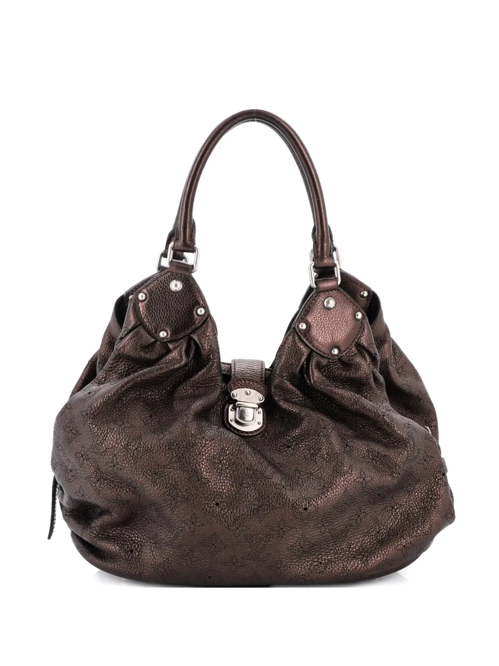 Louis Vuitton Pre-Owned L Mahina Leather hobo bag - Marrone