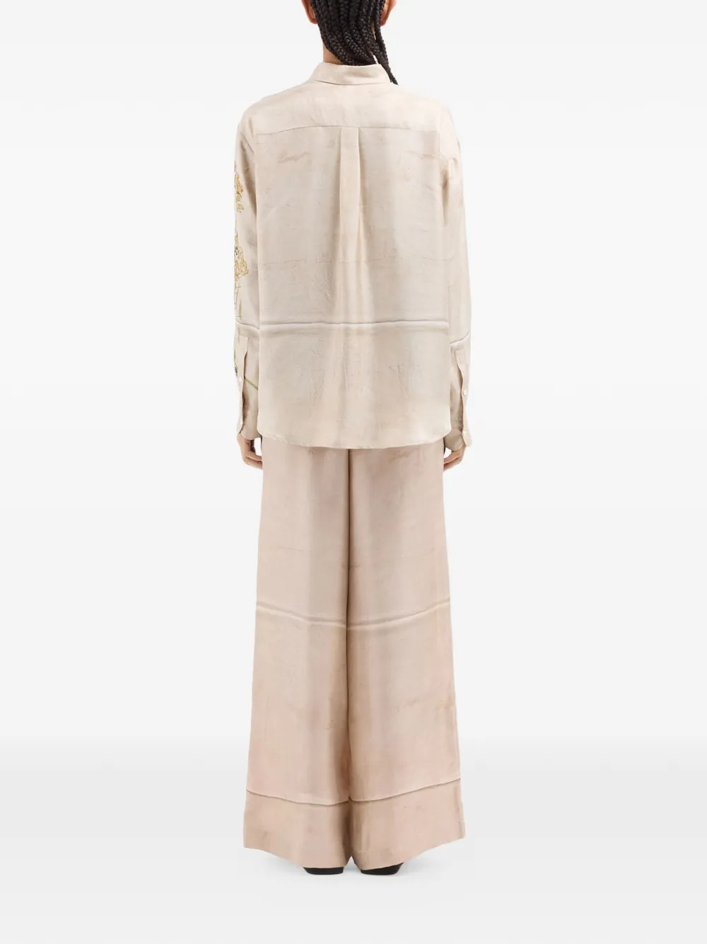 Pierre-Louis Mascia Aloe button-up shirt met bloemenprint Beige
