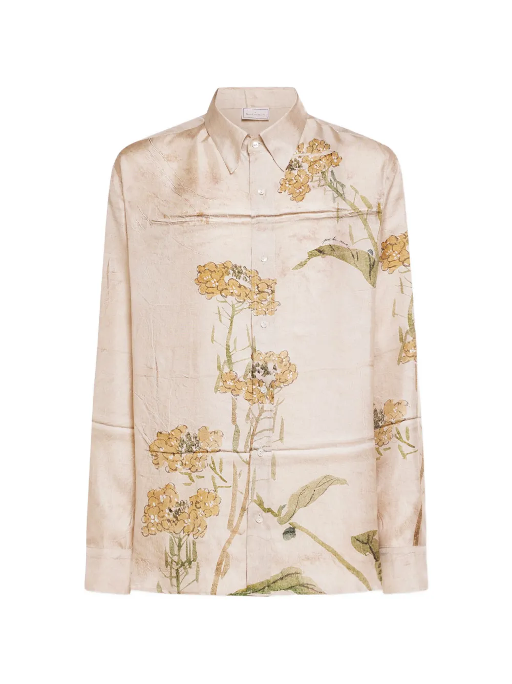 Pierre-Louis Mascia Aloe floral-print button-up shirt - Toni neutri