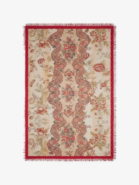 Pierre-Louis Mascia Aloeuw fringed floral silk scarf