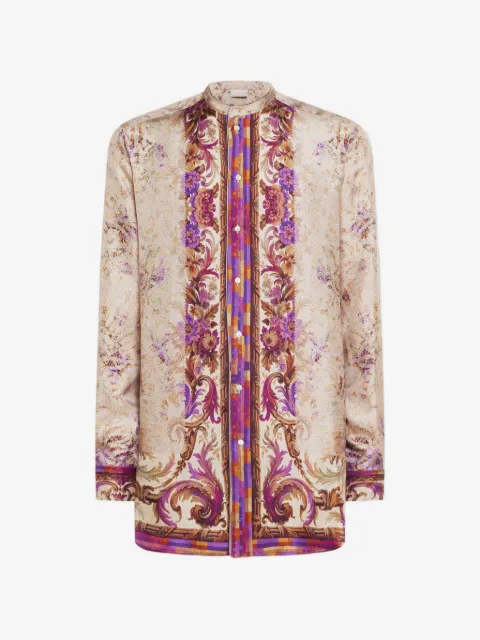 Pierre-Louis Mascia chemise Aloe en soie à col mao