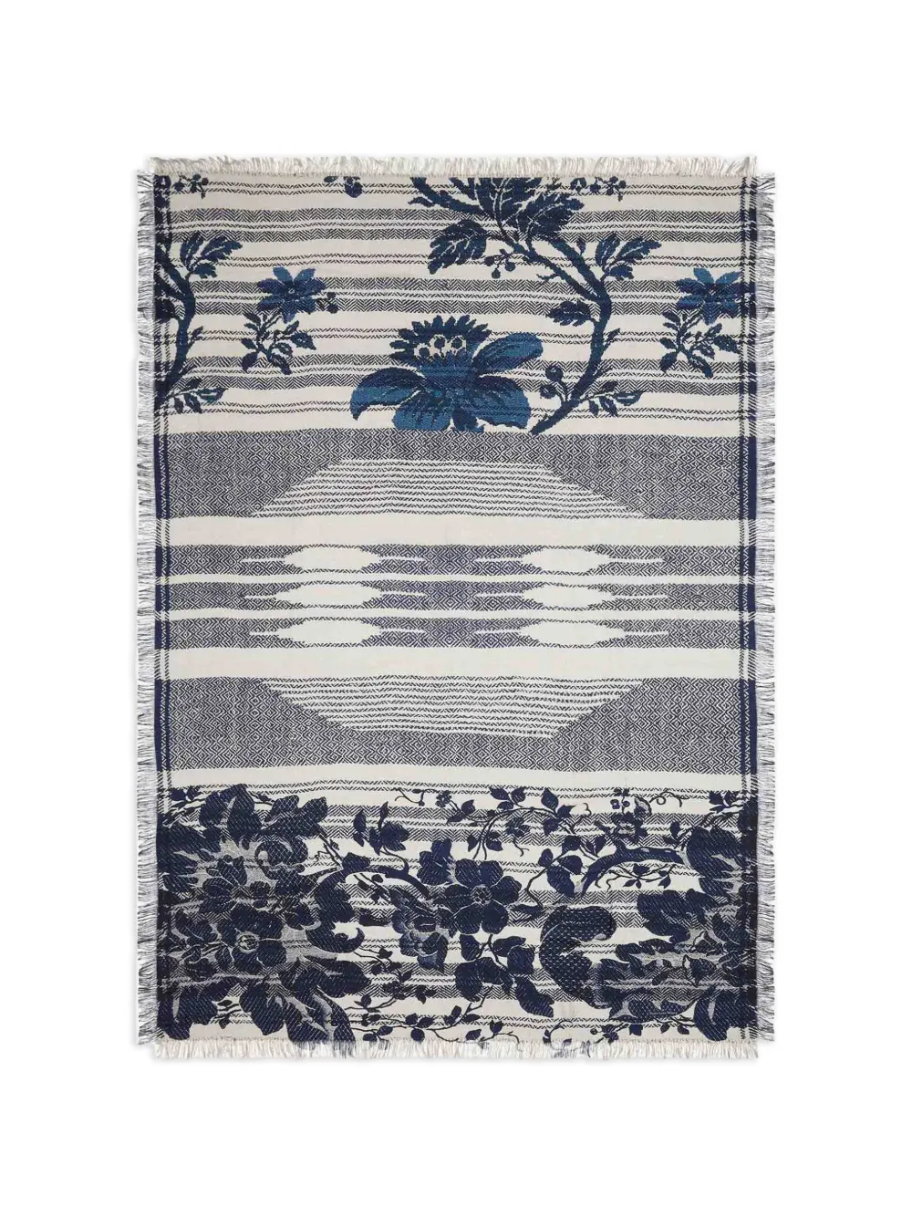 Pierre-Louis Mascia Aloeuw geometric floral silk scarf - Toni neutri