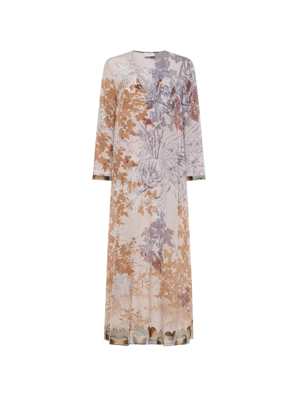 Pierre-Louis Mascia Brule floral A-line midi dress - Toni neutri