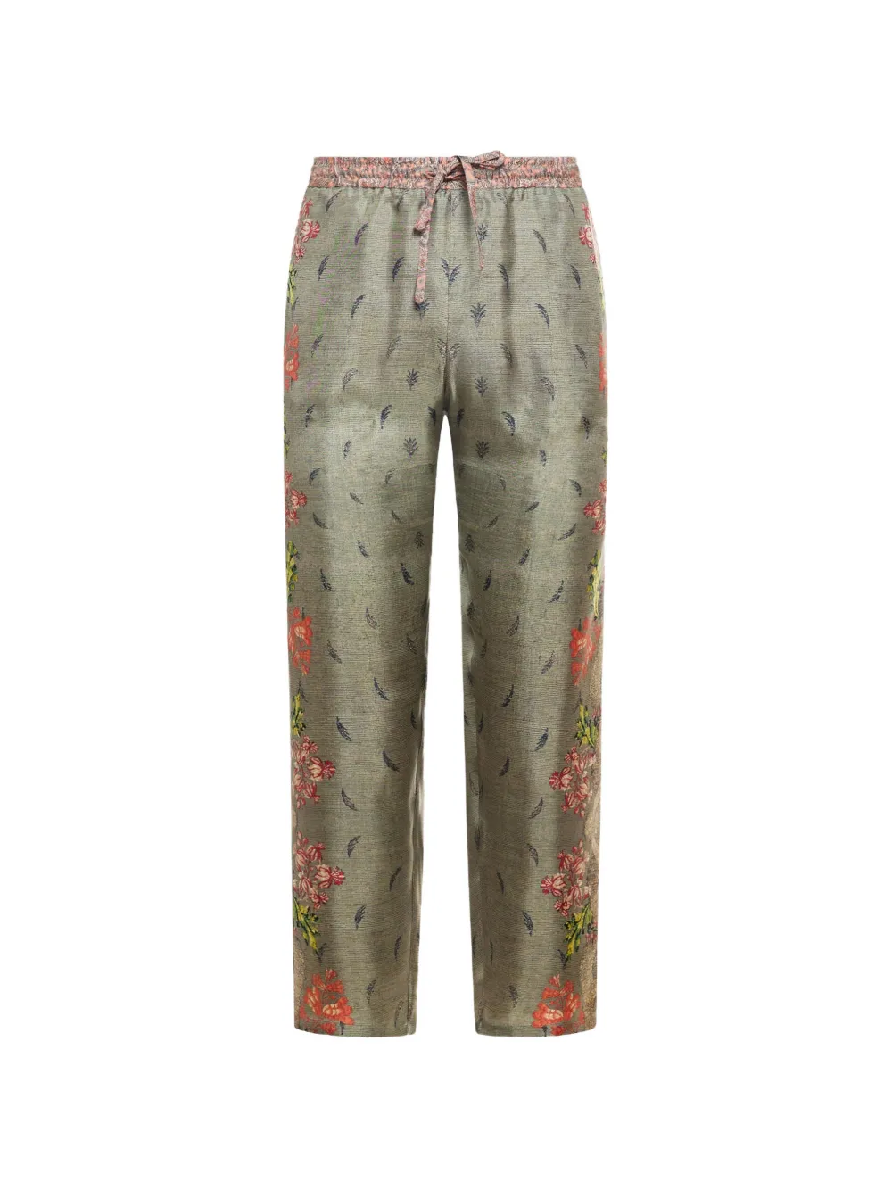 Pierre-Louis Mascia Aloe floral elasticated aloe trousers - Verde