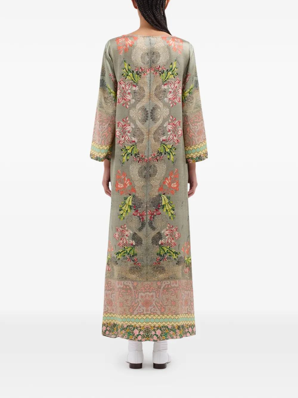 Pierre-Louis Mascia Mutka maxi-jurk met paisley- en bloemenprint Groen