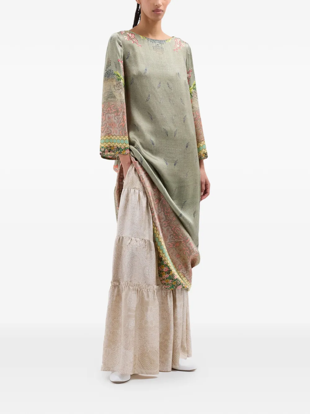 Pierre-Louis Mascia Mutka maxi-jurk met paisley- en bloemenprint Groen