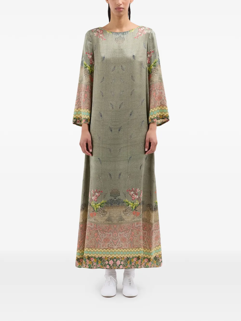 Pierre-Louis Mascia Mutka maxi-jurk met paisley- en bloemenprint Groen