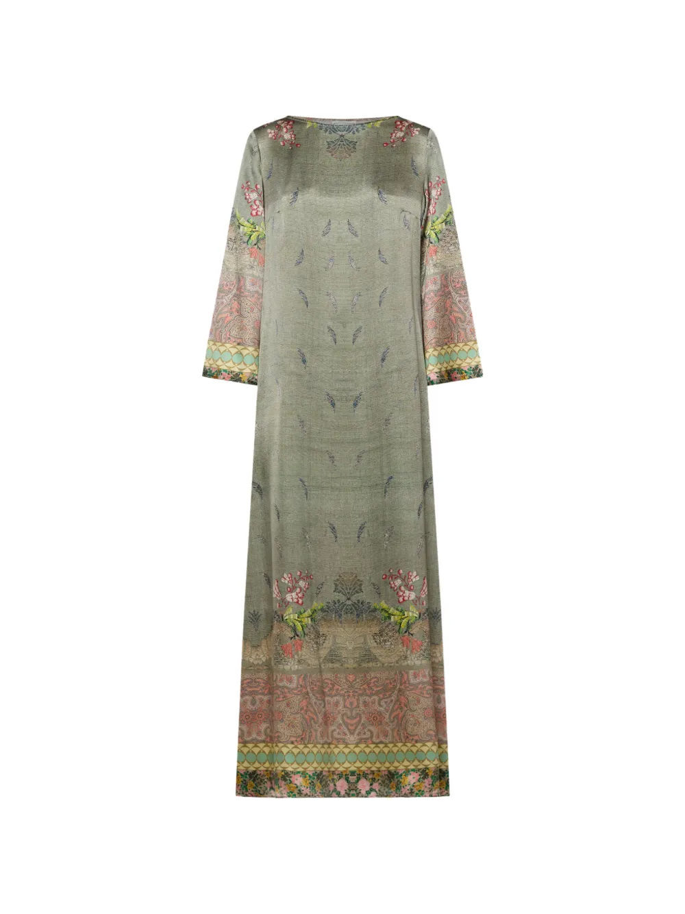 Pierre-Louis Mascia Mutka floral paisley maxi dress - Verde