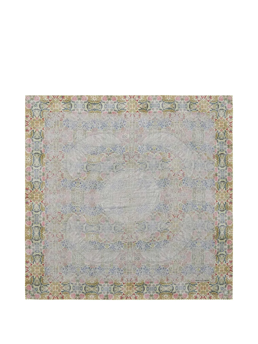 Pierre-Louis Mascia Cialda floral-pattern scarf - Blu