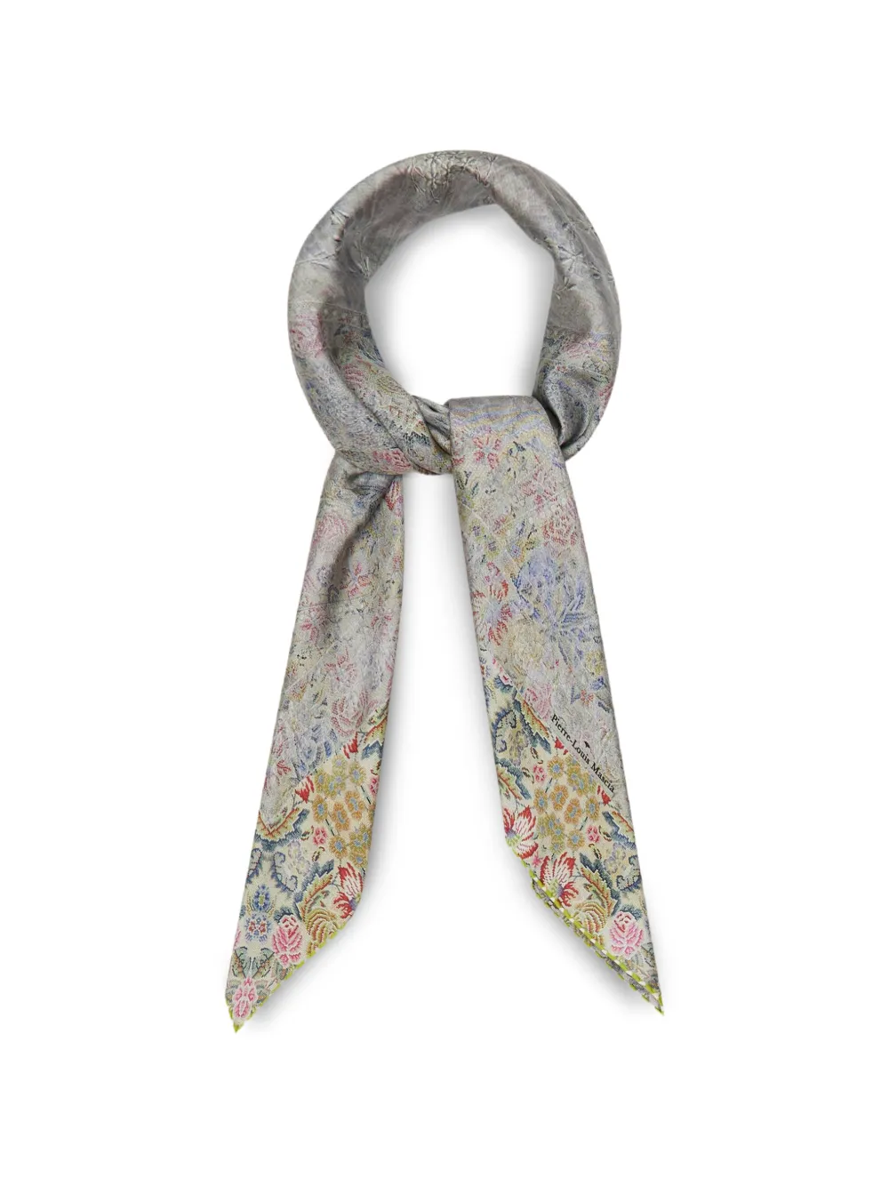  Pierre-louis Mascia Cialda Floral-pattern Scarf - Blue 