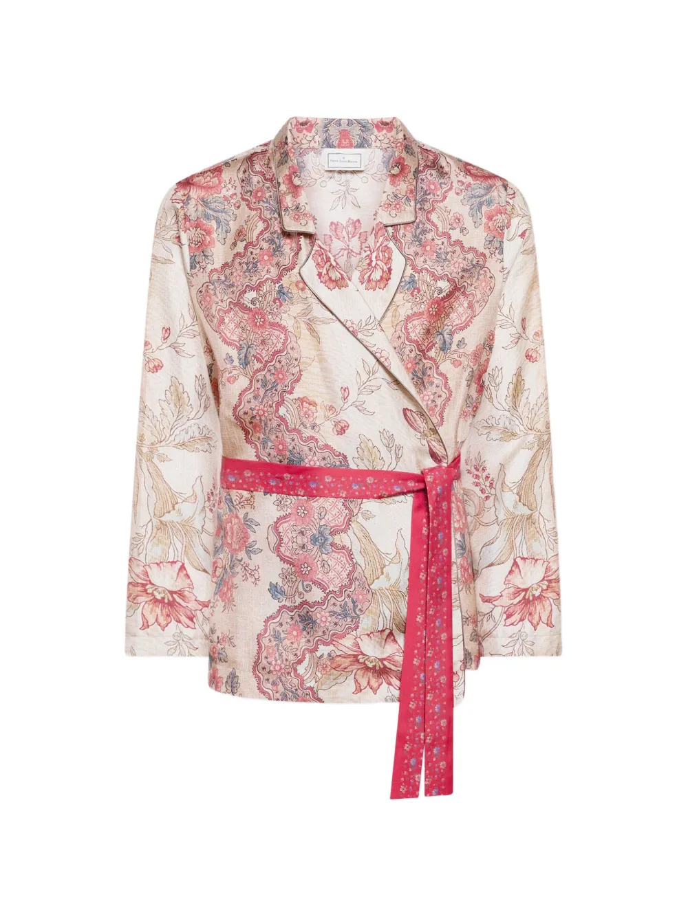Pierre-Louis Mascia floral-patterned sash jacket - Toni neutri