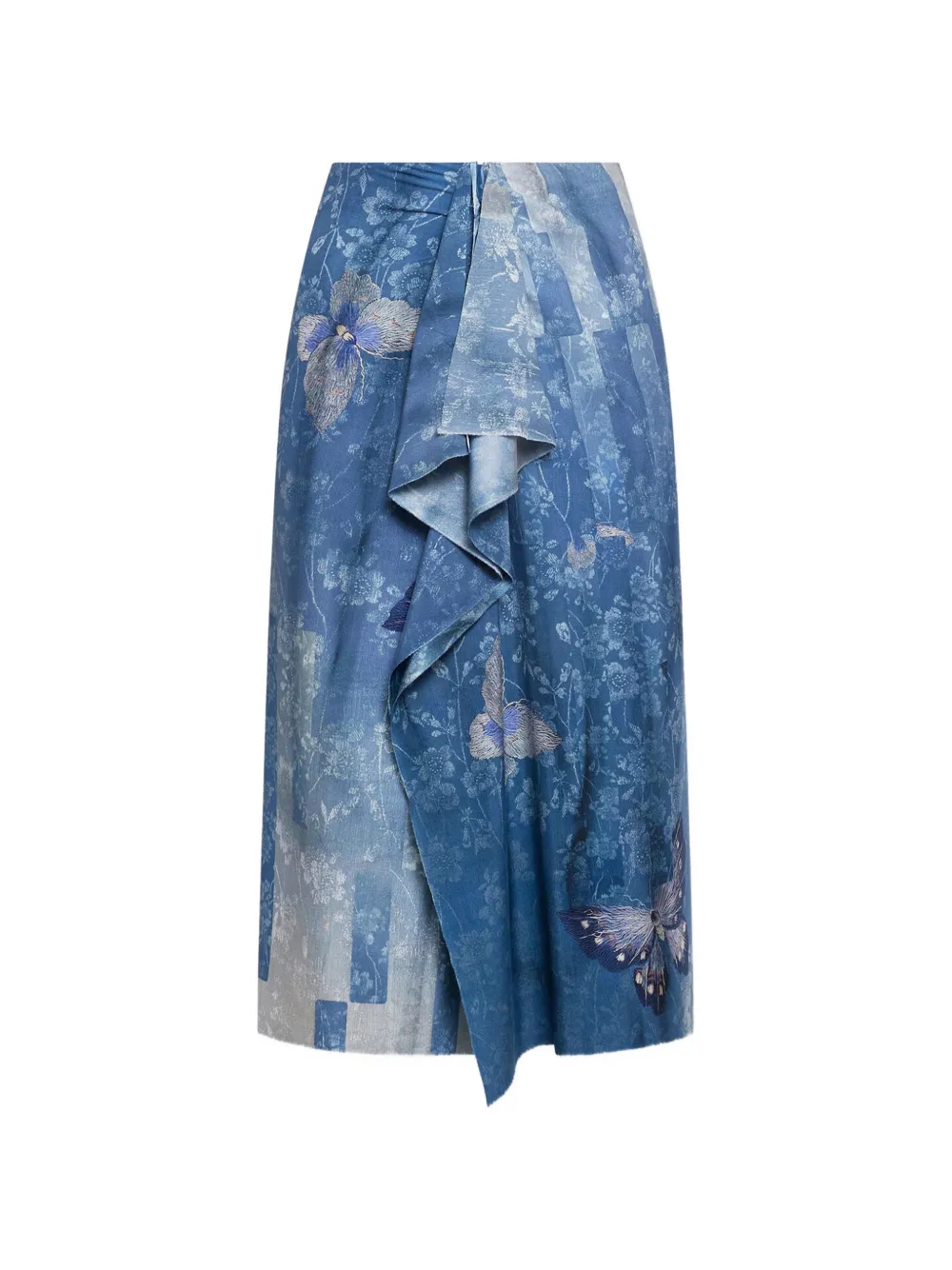 Pierre-Louis Mascia Adanastr ruffled midi skirt - Blu