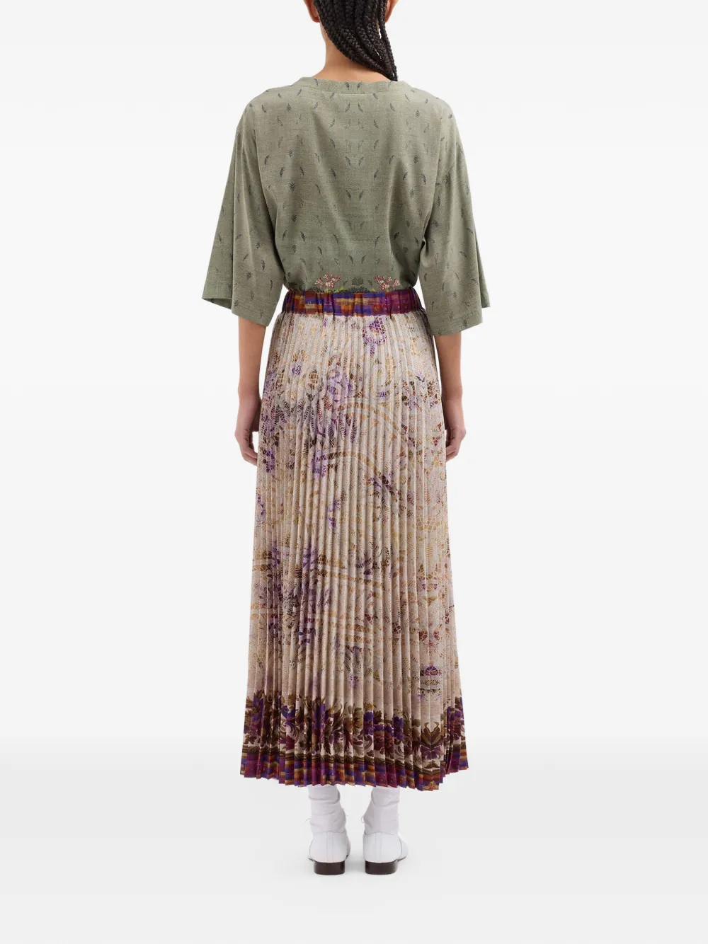 Ceto Pleated Maxi Skirt