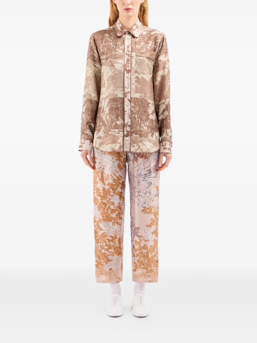 Pierre-Louis Mascia Aloe shirt met knopen Bruin
