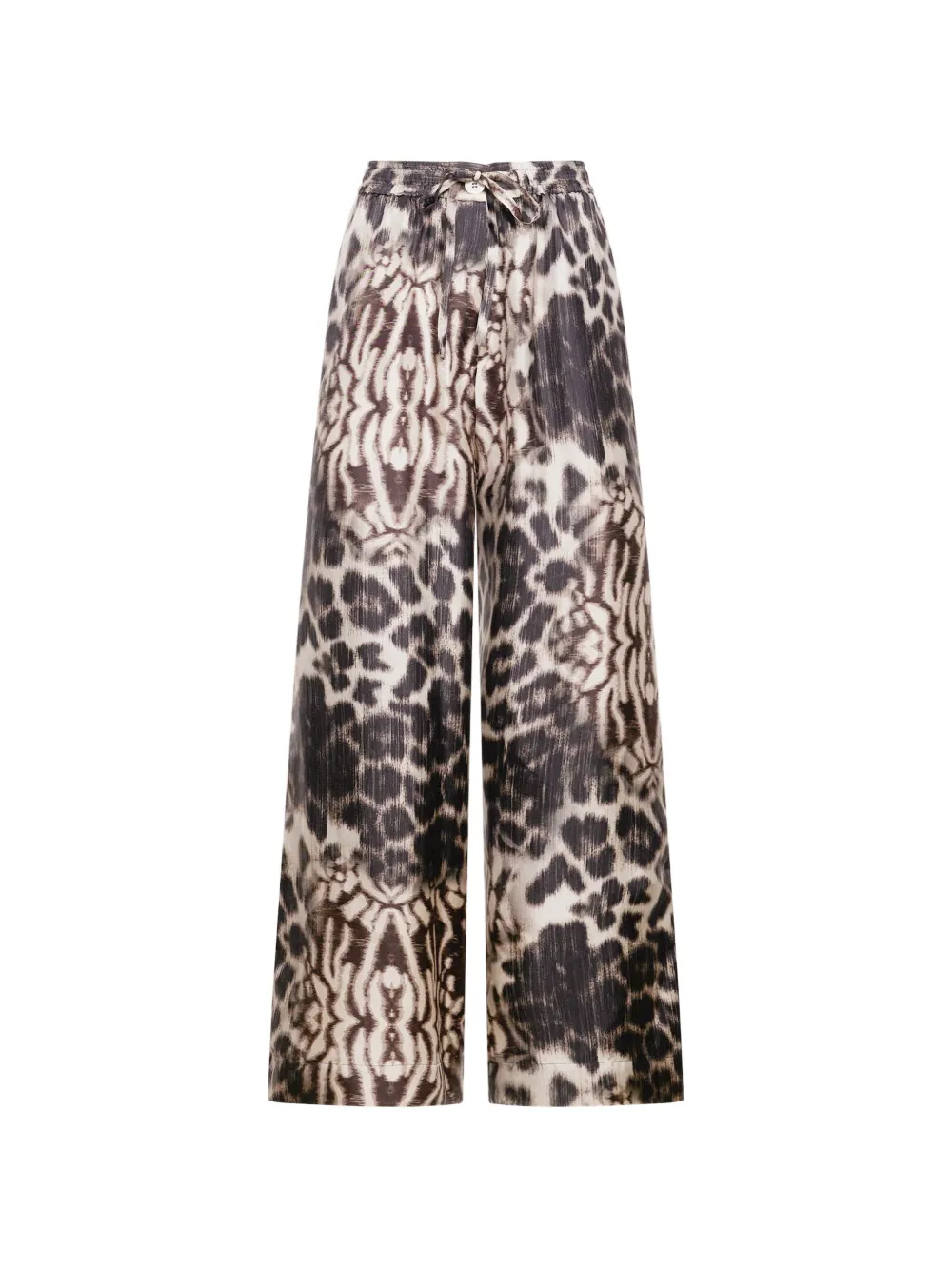 Pierre-Louis Mascia Aloe leopard-print palazzo trousers - Marrone
