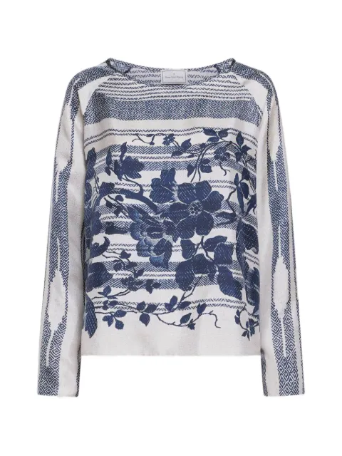 Pierre-Louis Mascia Aloe 花卉印花长袖罩衫