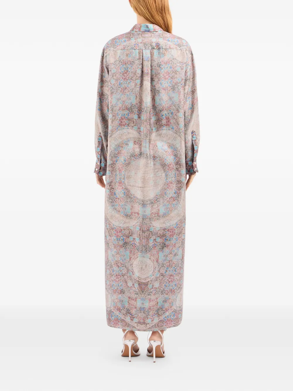 Pierre-Louis Mascia Aloe maxi-jurk met bloemenprint Blauw