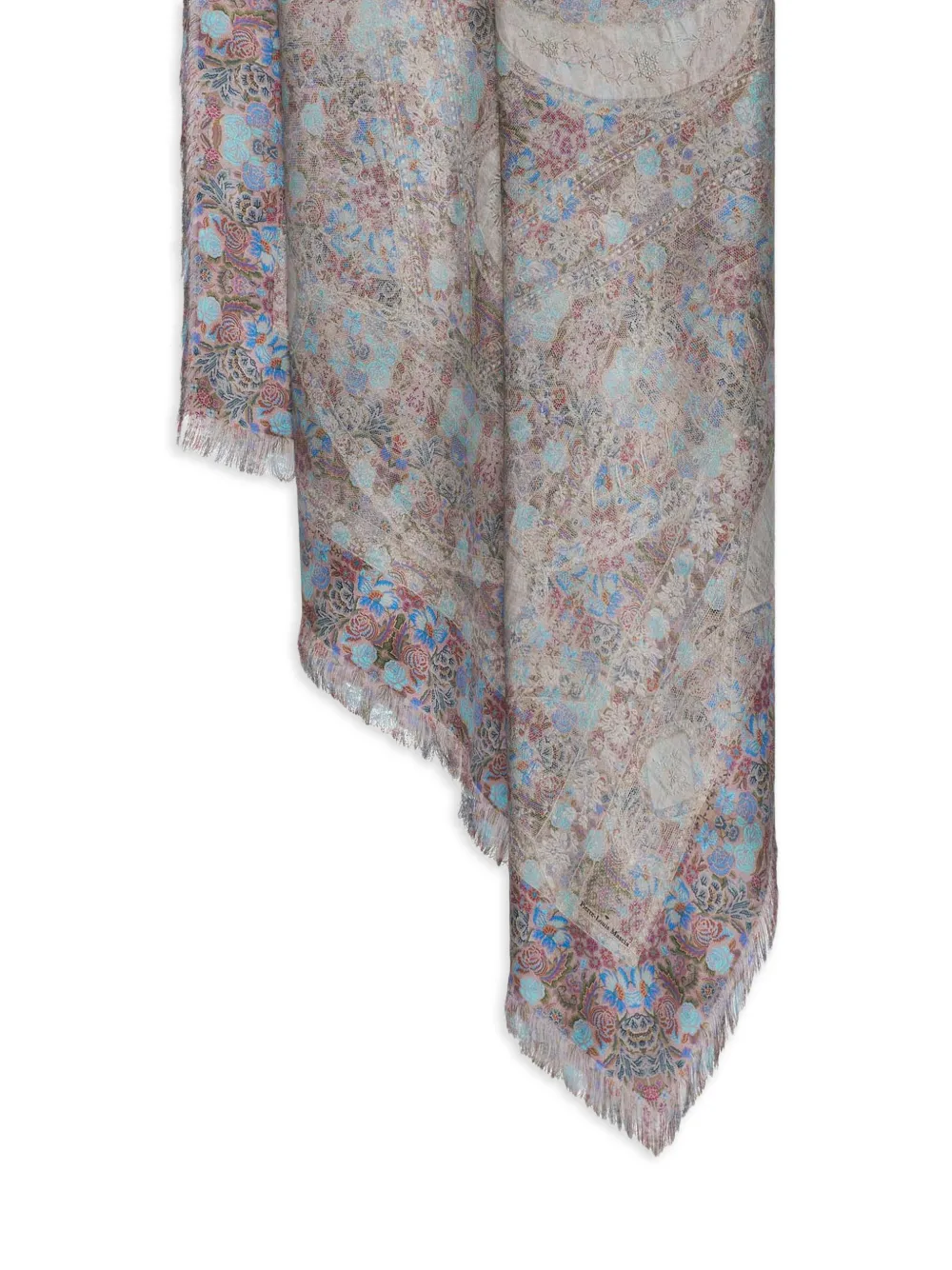  Pierre-louis Mascia Aloeuw Fringed Silk Scarf - Neutrals 