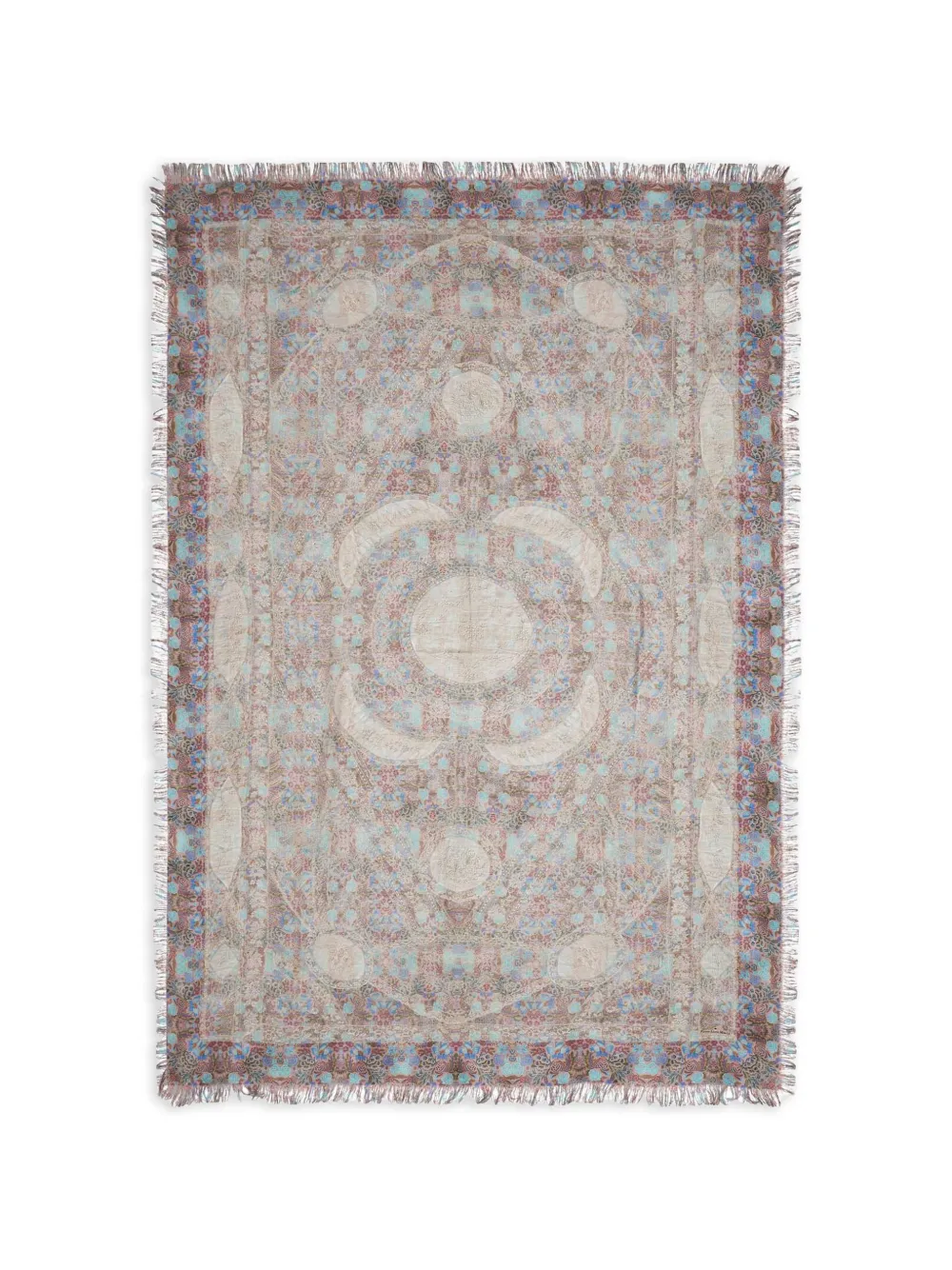 Pierre-Louis Mascia Aloeuw fringed silk scarf - Toni neutri