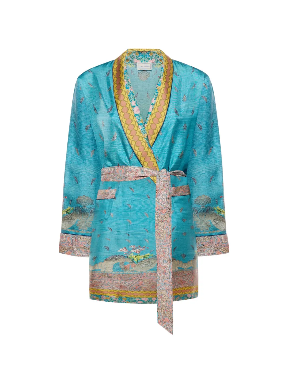 Pierre-Louis Mascia Aloe paisley-print coat - Blu