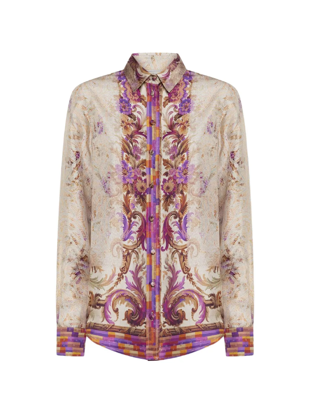 Pierre-Louis Mascia Aloe floral long-sleeve shirt - Toni neutri