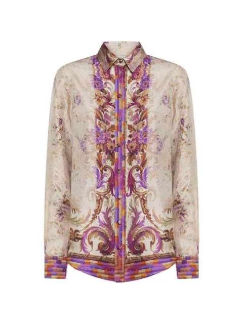 Pierre-Louis Mascia Aloe floral long-sleeve shirt