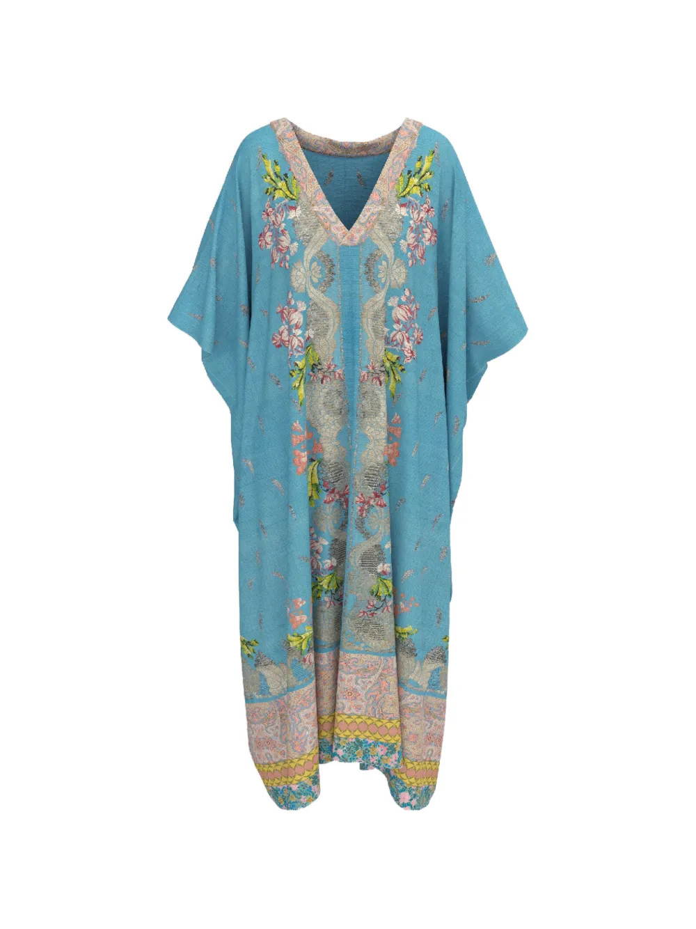 Pierre-Louis Mascia Aloe floral-print midi dress - Blu