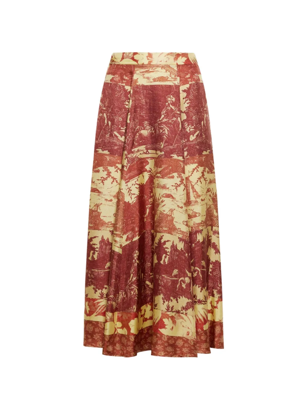 Pierre-Louis Mascia Aloe A-line midi skirt - Arancione