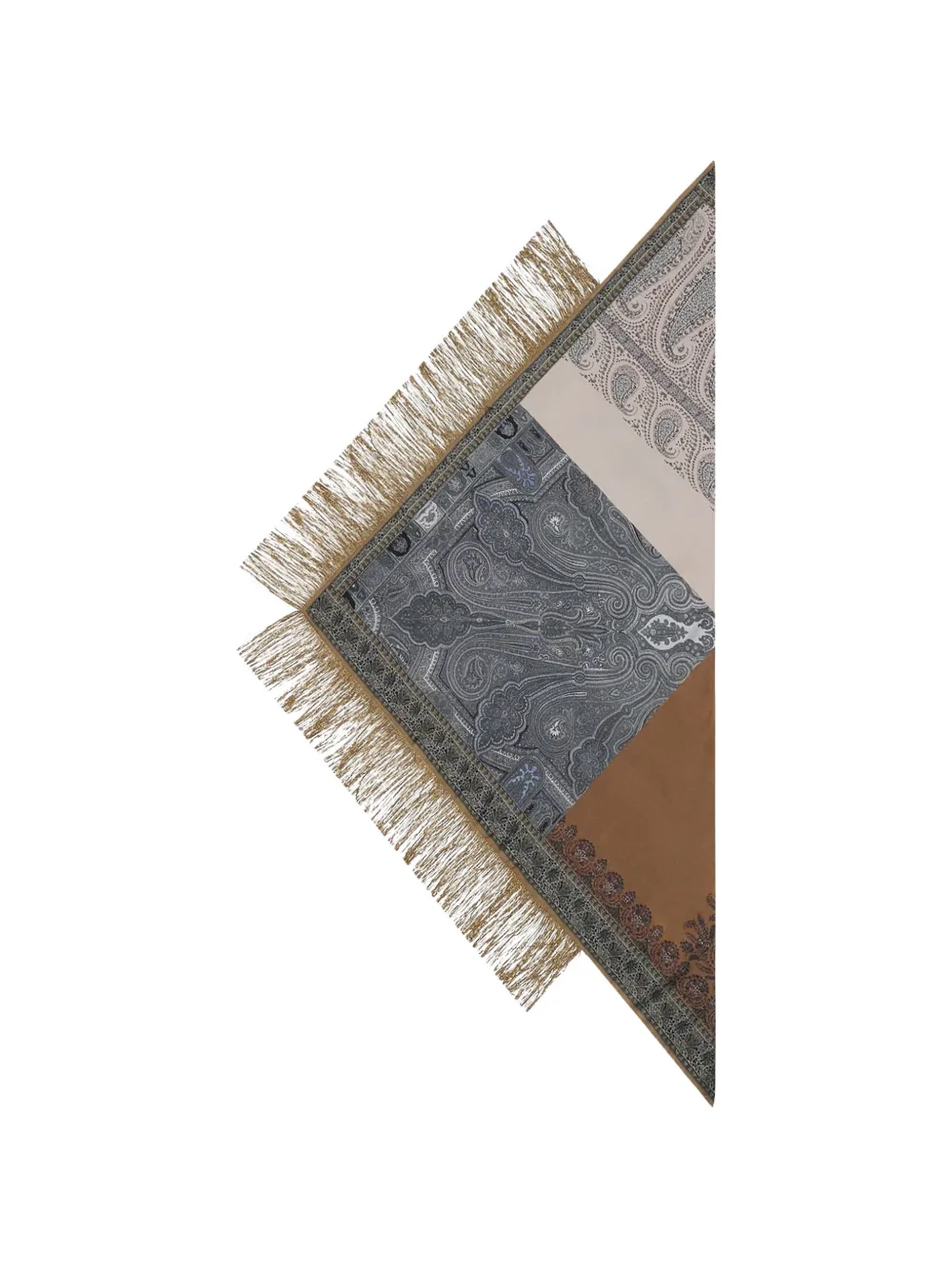 Pierre-Louis Mascia Aloeuw fringed bandana scarf - Grigio