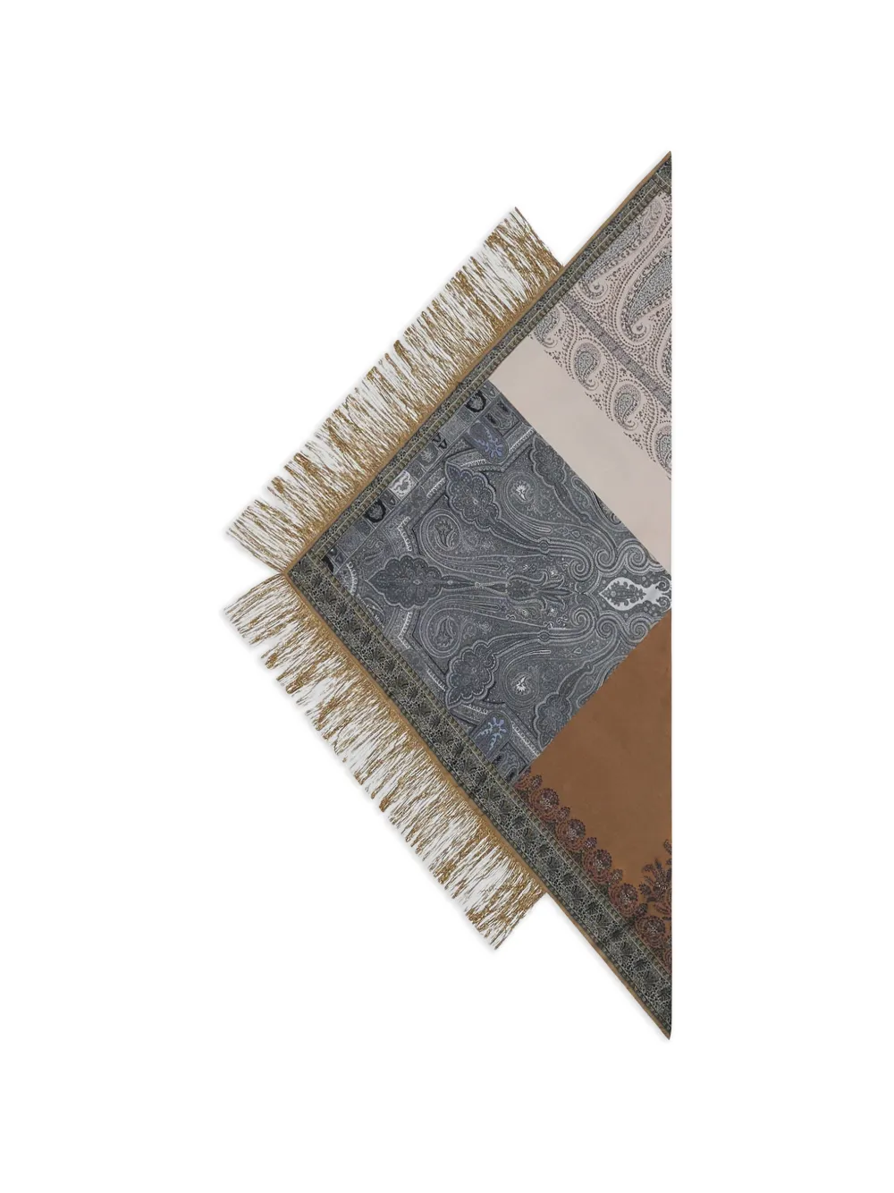 Pierre-Louis Mascia Aloeuw fringed bandana scarf - Grigio