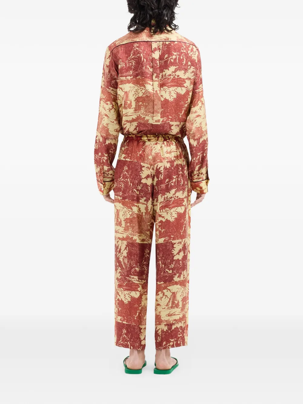 Pierre-Louis Mascia Aloe straight broek Rood